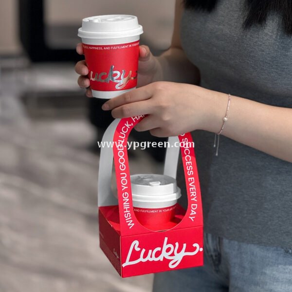 330ml Hot Stamping Silver Hollow Paper Cup – Valentine’s Day Coffee & Milk Tea Disposable Cup Wholesale