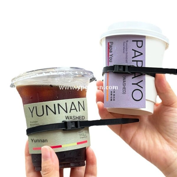 360ml Creative Zipper Tie Coffee Cup with Lid | Disposable Milk Tea & Hot Drink Cup | Takeaway Packaging