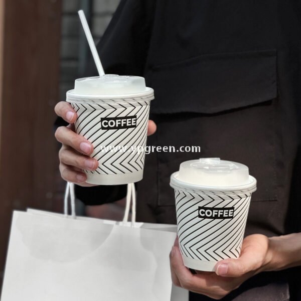 10oz Foaming Process Coffee Paper Cup | 330ml Single-Layer Disposable Cup | Leak-Proof & No Delamination