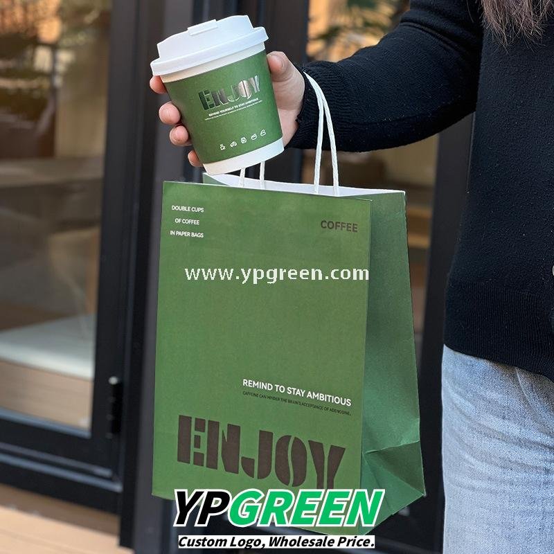 10oz 14oz Silver Foil Stamped Paper Cups 400ml Hot Stamping Disposable Milk Tea Coffee Cups with Lids Wholesale