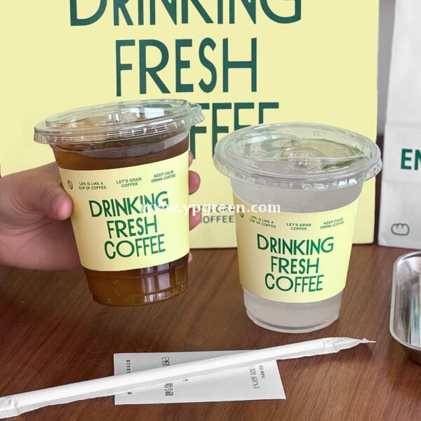 360ml 400ml 500ml PET Disposable Milk Tea Cups with Adjustable Sleeves, Dome Lid, Flat Lid & Switch Lid – Wholesale Factory Supply