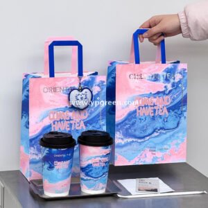 16oz Ocean Painting Style Embossed Hollow Coffee Paper Cups – 480ml Double Wall Milk Tea Cups Factory Wholesale