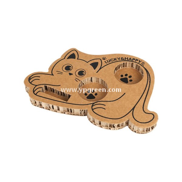 Cat Design Coffee Cup Carrier | Honeycomb Corrugated Cardboard Drink Tray Supplier