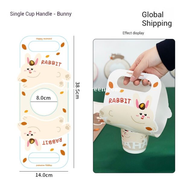 330ml Panda & Bear Hollow Paper Cup | Cute Coffee & Milk Tea Packaging