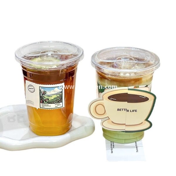 Café Takeout Kit | 12oz PET Clear Drink Cup + Flat Oil-Proof Back-Sealed Food Bag