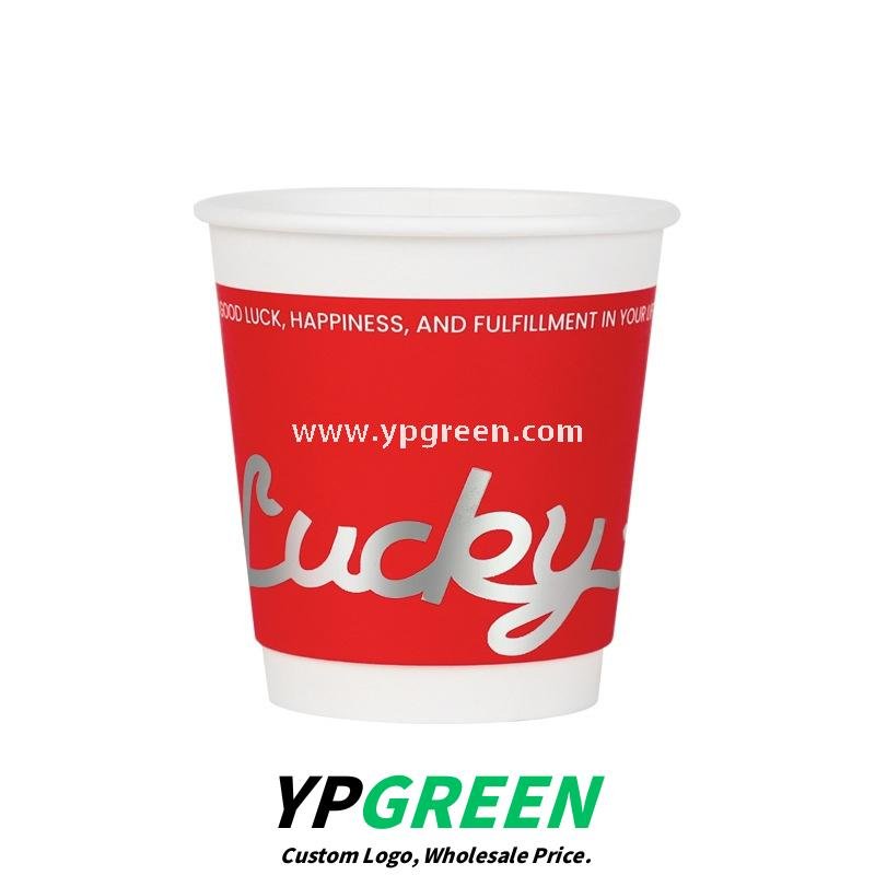 330ml Hot Stamping Silver Hollow Paper Cup – Valentine’s Day Coffee & Milk Tea Disposable Cup Wholesale
