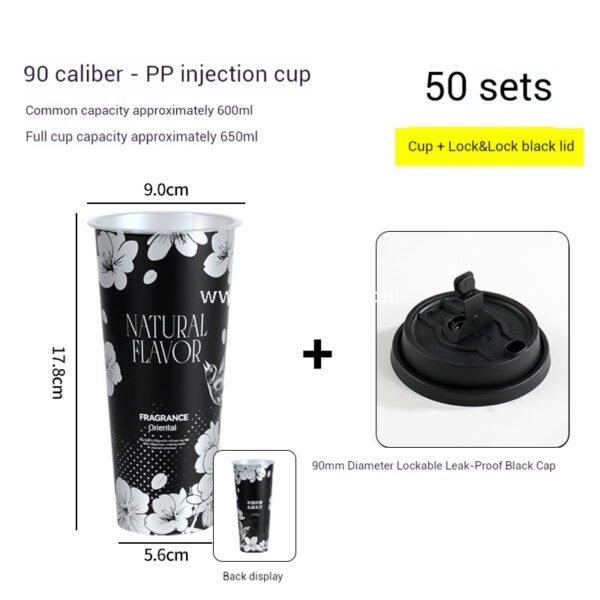 Matte Metallic 650ml PP Injection Cup | 90mm Diameter | Hot & Cold Drink Safe