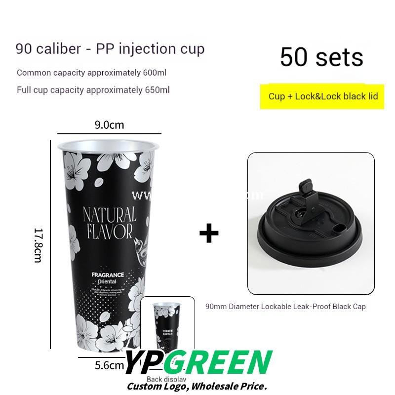 Matte Metallic 650ml PP Injection Cup | 90mm Diameter | Hot & Cold Drink Safe