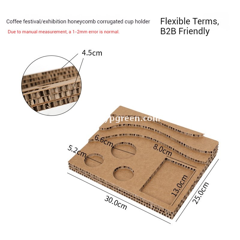 Trial Coffee Cup Stand & Cardboard Tray Combo | Exhibition & Sampling Cup Holder | Cat, Heart, Round, Square Designs