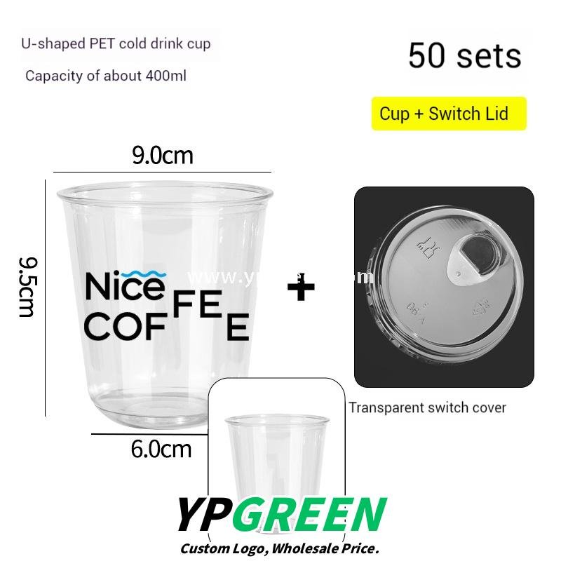 400ml 8oz Double-Laminated Coffee Paper Cup + Original DuPont Handbag + Kraft Paper Box + Laminated Triangle Bag