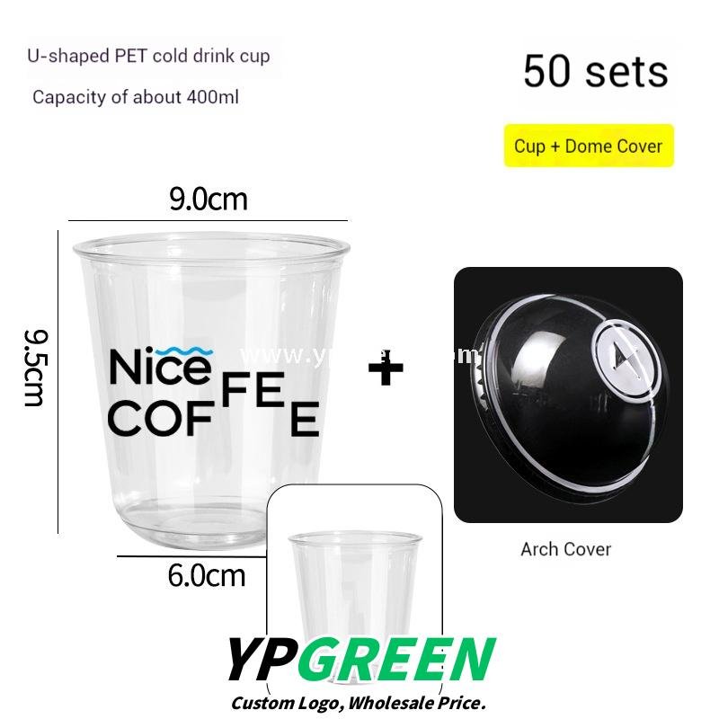 400ml 8oz Double-Laminated Coffee Paper Cup + Original DuPont Handbag + Kraft Paper Box + Laminated Triangle Bag
