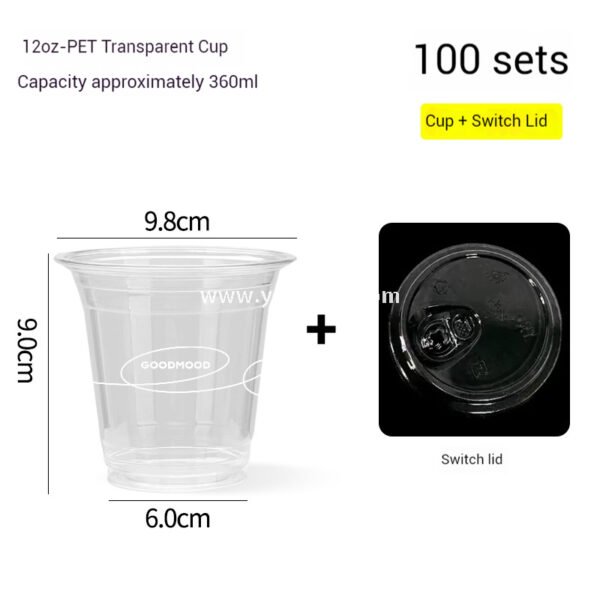 360ml Creative Zipper Tie Coffee Cup with Lid | Disposable Milk Tea & Hot Drink Cup | Takeaway Packaging
