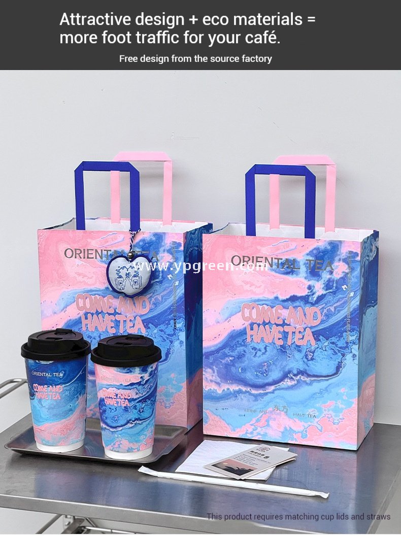 16oz Ocean Painting Style Embossed Hollow Coffee Paper Cups – 480ml Double Wall Milk Tea Cups Factory Wholesale