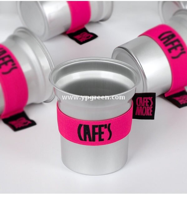 280ml 500ml Silver Brushed Aluminum Coffee Cups – 98x103x72mm Food Grade Lined Hot & Cold Drink Cups Wholesale