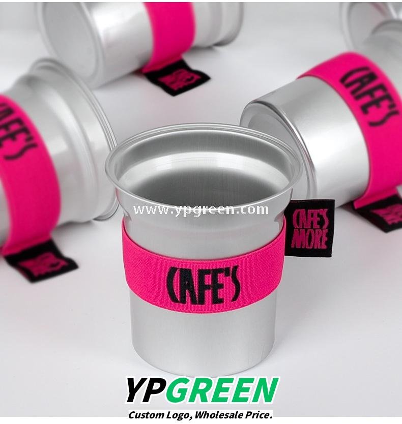 280ml 500ml Silver Brushed Aluminum Coffee Cups – 98x103x72mm Food Grade Lined Hot & Cold Drink Cups Wholesale