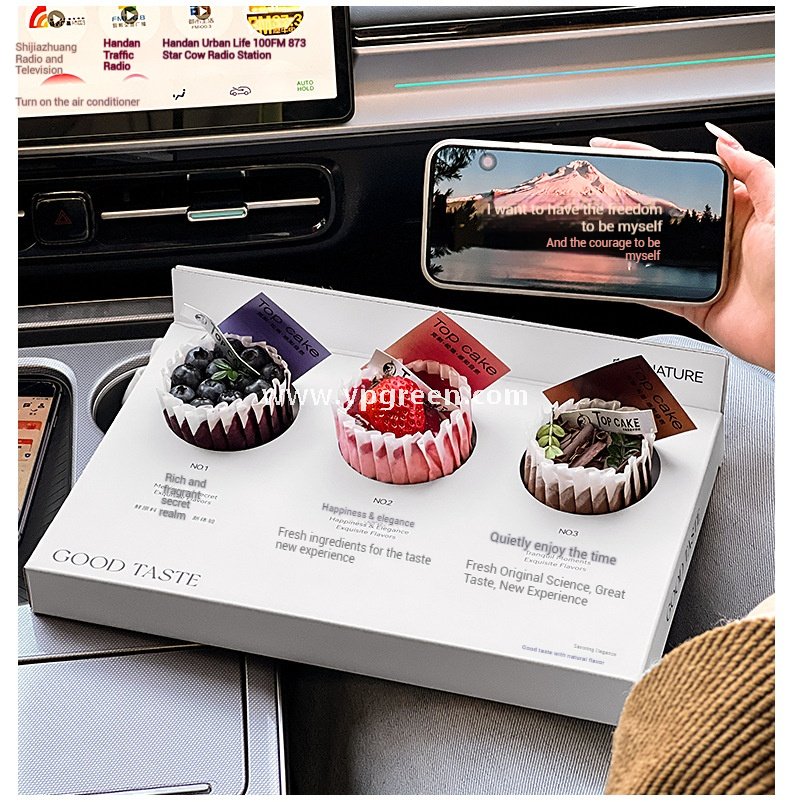 3-Pack Basque Cheesecake Cup Holder | Creative Dessert Paper Cup Tray for Cakes & Pastries