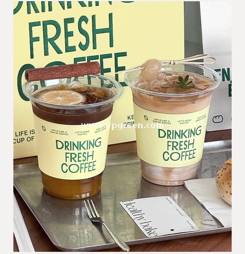 360ml 400ml 500ml PET Disposable Milk Tea Cups with Adjustable Sleeves, Dome Lid, Flat Lid & Switch Lid – Wholesale Factory Supply