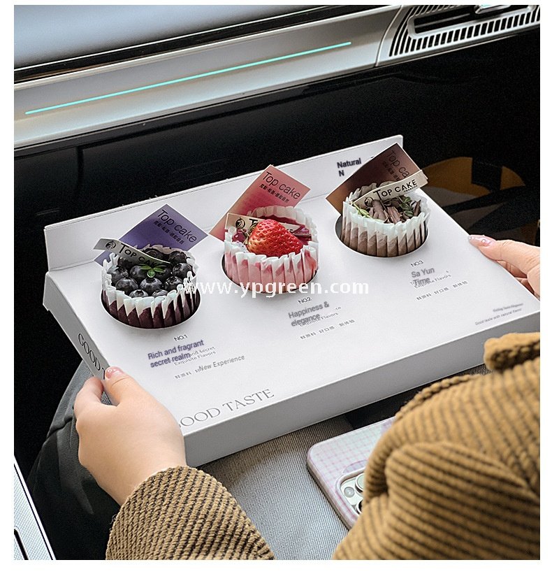 3-Pack Basque Cheesecake Cup Holder | Creative Dessert Paper Cup Tray for Cakes & Pastries