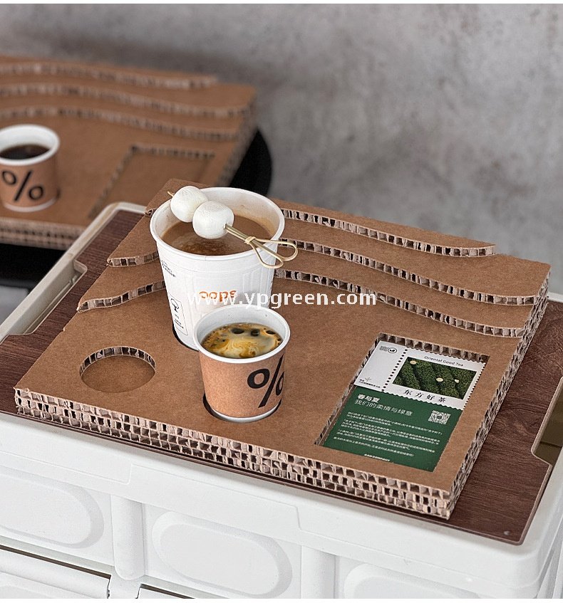Trial Coffee Cup Stand & Cardboard Tray Combo | Exhibition & Sampling Cup Holder | Cat, Heart, Round, Square Designs