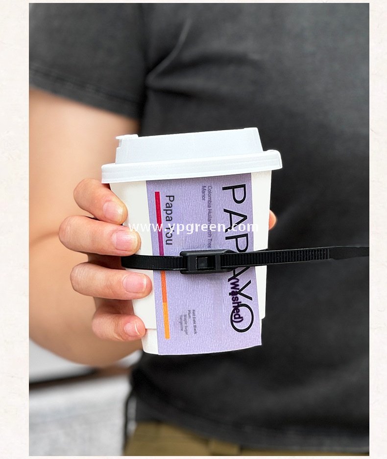 360ml Creative Zipper Tie Coffee Cup with Lid | Disposable Milk Tea & Hot Drink Cup | Takeaway Packaging