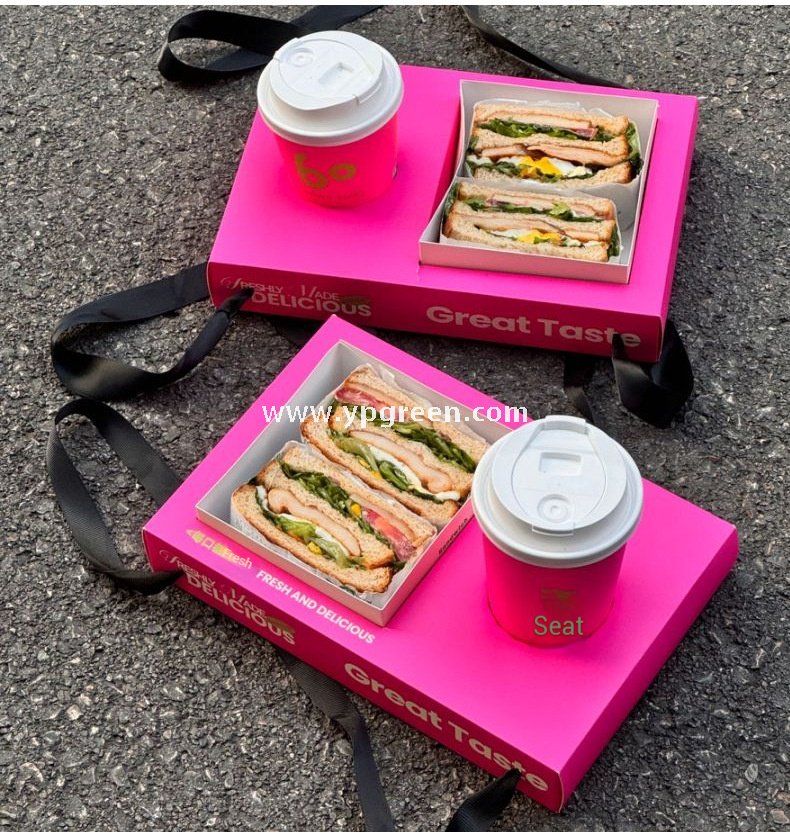 Kraft Hollow Paper Cups with Burger Combo Meal Box | Single Tray + Inner Box, Double Tray + Inner Boxes | Takeaway Food & Drink Packaging