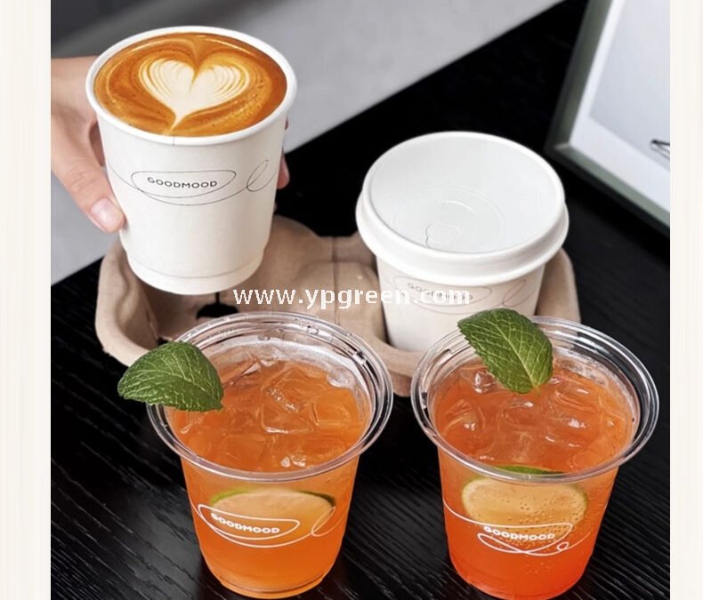 360ml Creative Zipper Tie Coffee Cup with Lid | Disposable Milk Tea & Hot Drink Cup | Takeaway Packaging