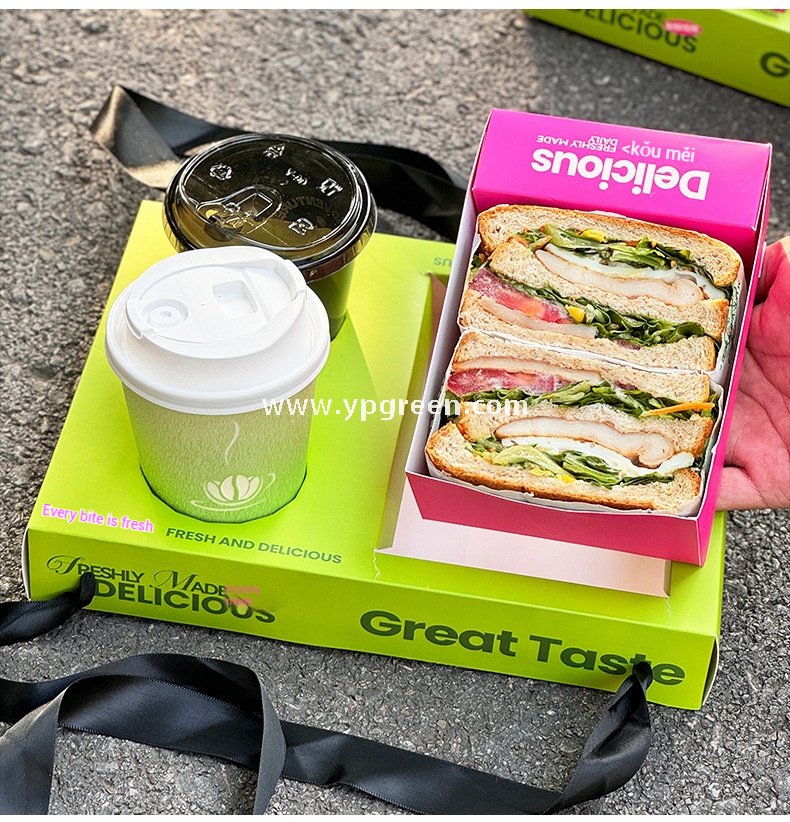 Kraft Hollow Paper Cups with Burger Combo Meal Box | Single Tray + Inner Box, Double Tray + Inner Boxes | Takeaway Food & Drink Packaging