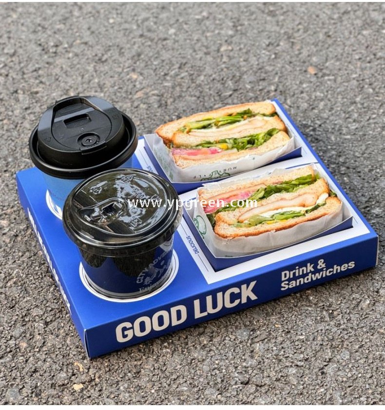 Kraft Hollow Paper Cups with Burger Combo Meal Box | Single Tray + Inner Box, Double Tray + Inner Boxes | Takeaway Food & Drink Packaging