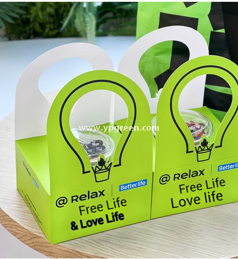 260ml Green Creative Single Cup Carrier | Disposable Premium Tea & Coffee Cup Holder Base | Takeaway Milk Tea Paper Cup