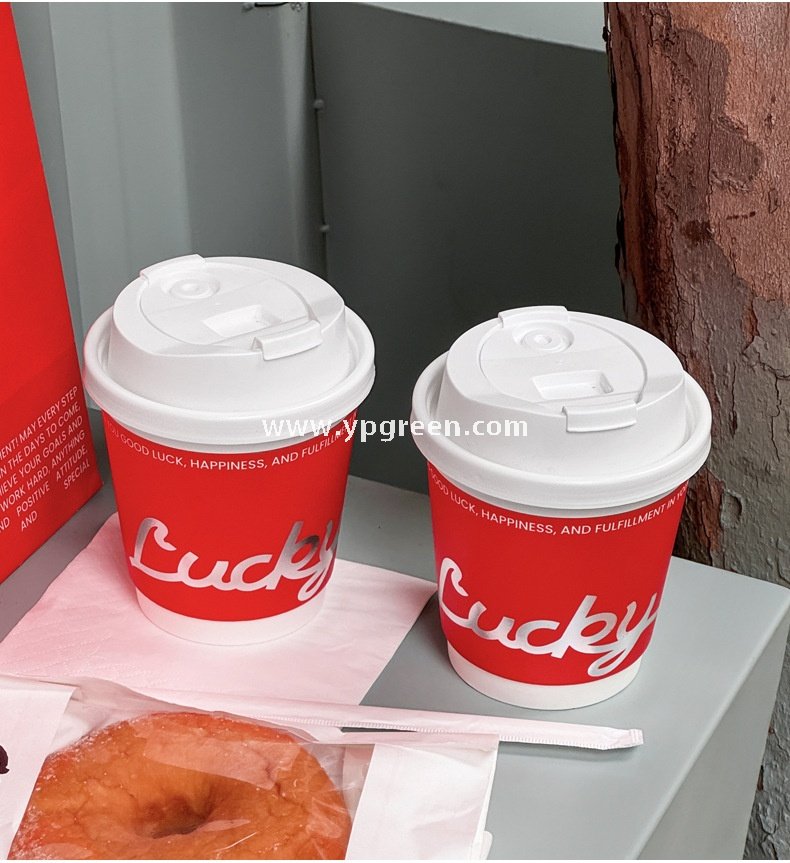 10oz Red Hot Stamping Silver Hollow Paper Cup | 330ml Disposable Coffee Cup | Double Wall Insulated Takeaway Cup