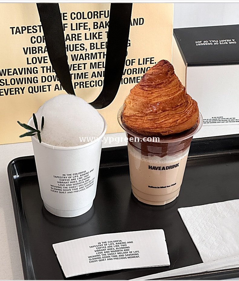 12oz Cold Foil Black Coffee Paper Cup | Corrugated Cup Sleeve | Single & Double Cup Carrier | Non-Woven Tote Bag