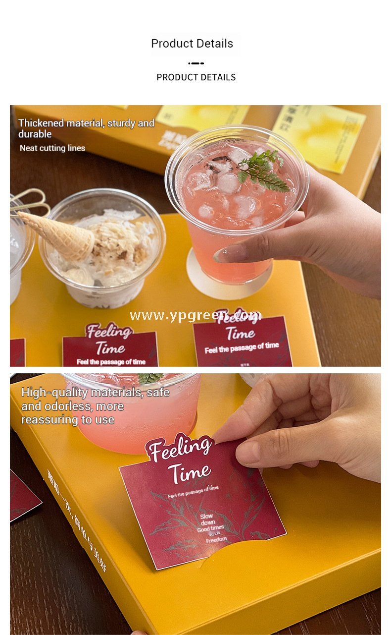 Yellow Creative Paper Cup Tray | 3-Cup Coffee & Milk Tea Holder with Card Slot - Wholesale Prices, Factory Direct
