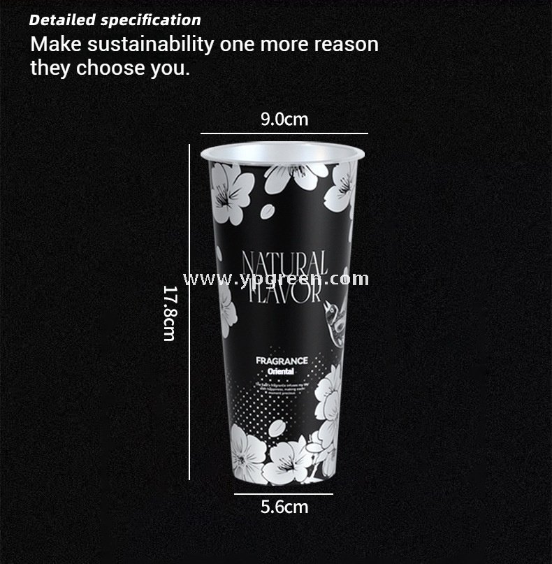 Matte Metallic 650ml PP Injection Cup | 90mm Diameter | Hot & Cold Drink Safe