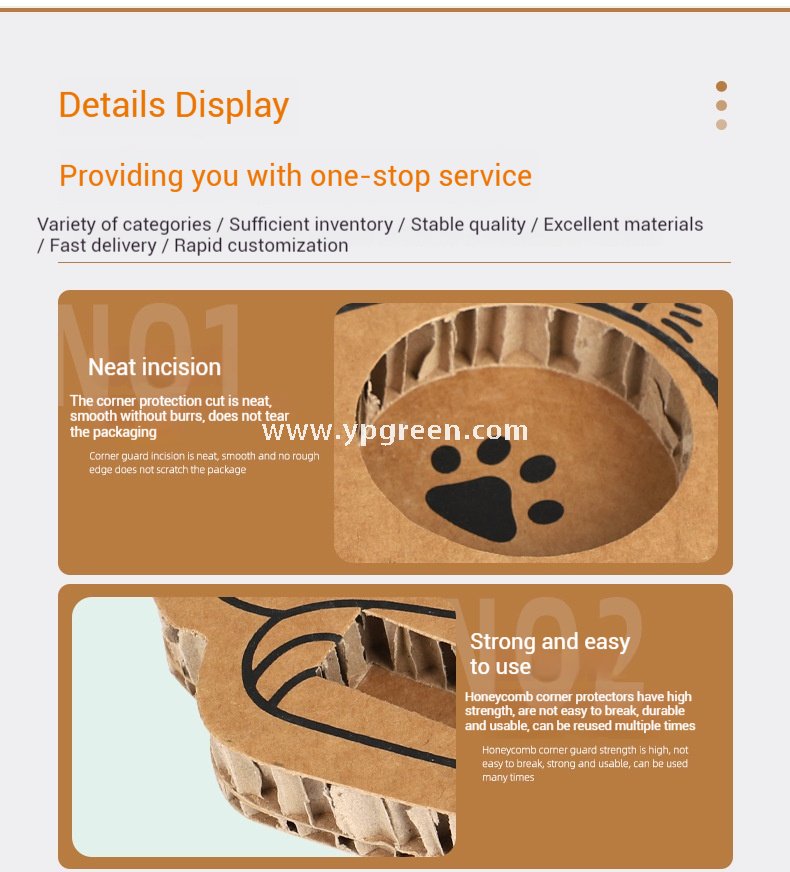Cat Design Coffee Cup Carrier | Honeycomb Corrugated Cardboard Drink Tray Supplier