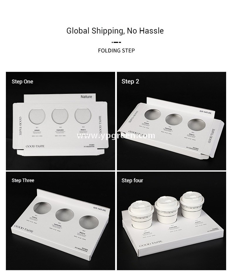 3-Pack Basque Cheesecake Cup Holder | Creative Dessert Paper Cup Tray for Cakes & Pastries