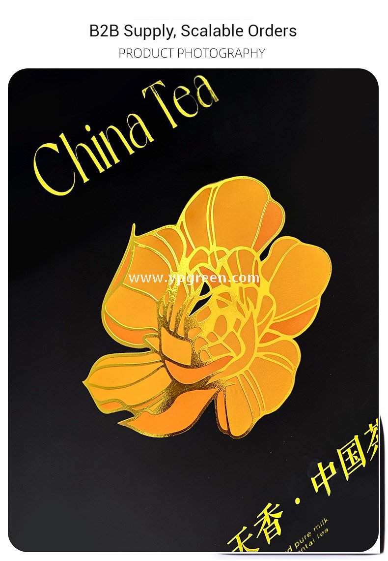 Disposable Tea Drink Paper Cup | Gold Stamping Chinese Style Design | Thickened Double-Laminated Hot & Cold Cup with Custom Logo Printing