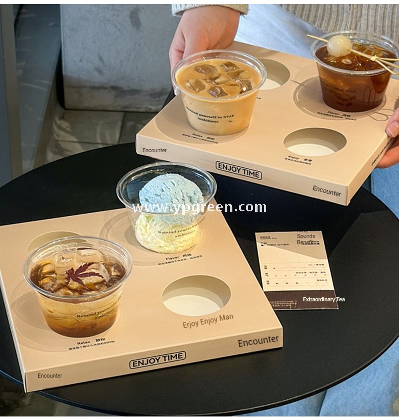 Trendy Coffee Cup Insert Tray | Creative Disposable Paper Holder for Coffee, Milk Tea & Dirty Cups