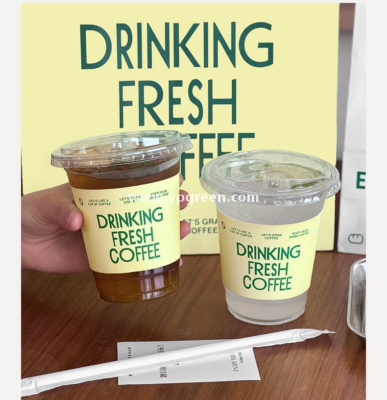 360ml 400ml 500ml PET Disposable Milk Tea Cups with Adjustable Sleeves, Dome Lid, Flat Lid & Switch Lid – Wholesale Factory Supply