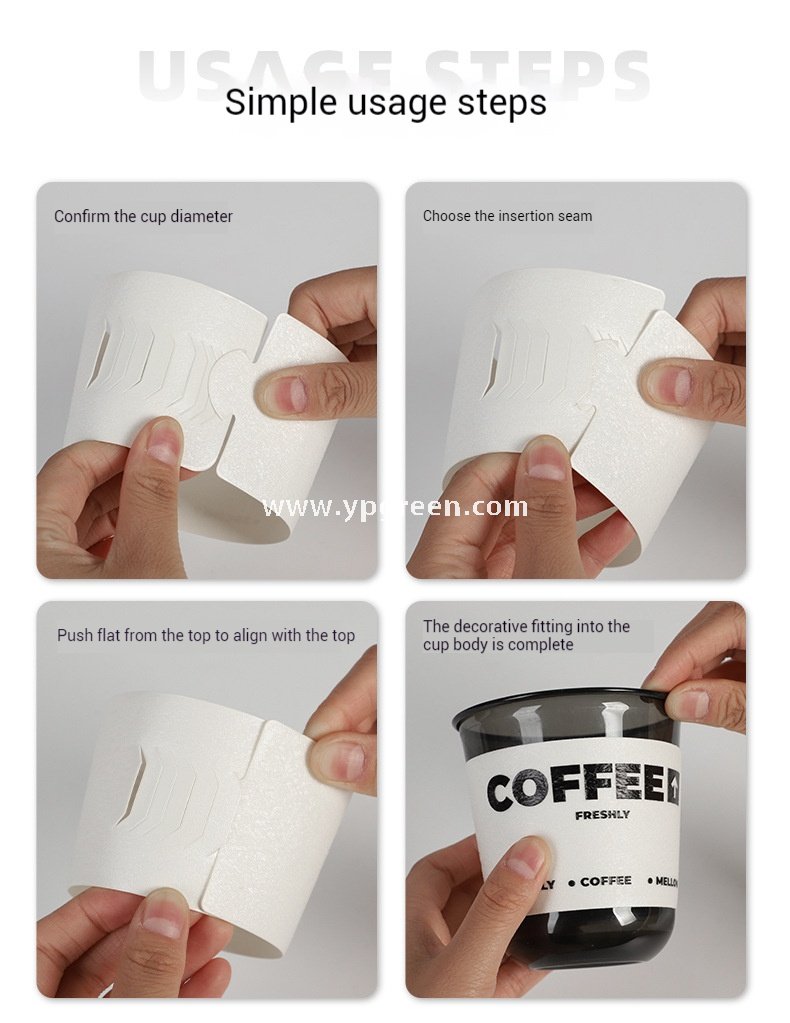 Disposable 400ml PET Cold Drink Cup + U-Shaped Lid + Foaming Lock Sleeve for Takeaway Factory
