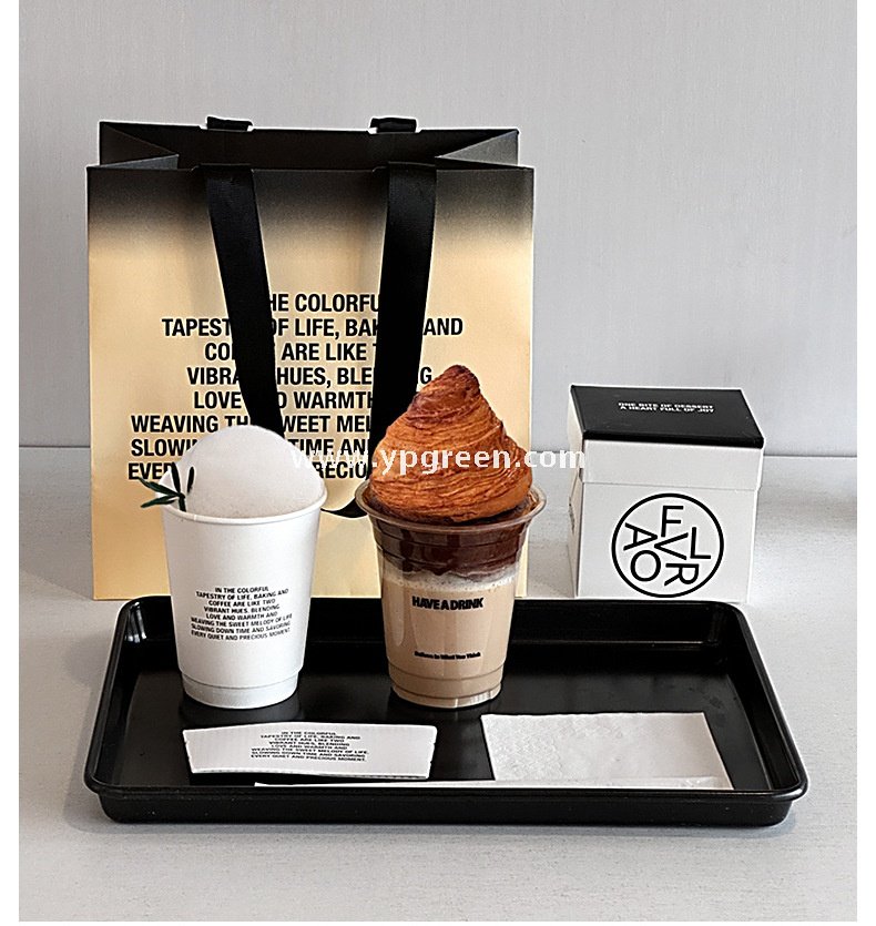 12oz Cold Foil Black Coffee Paper Cup | Corrugated Cup Sleeve | Single & Double Cup Carrier | Non-Woven Tote Bag