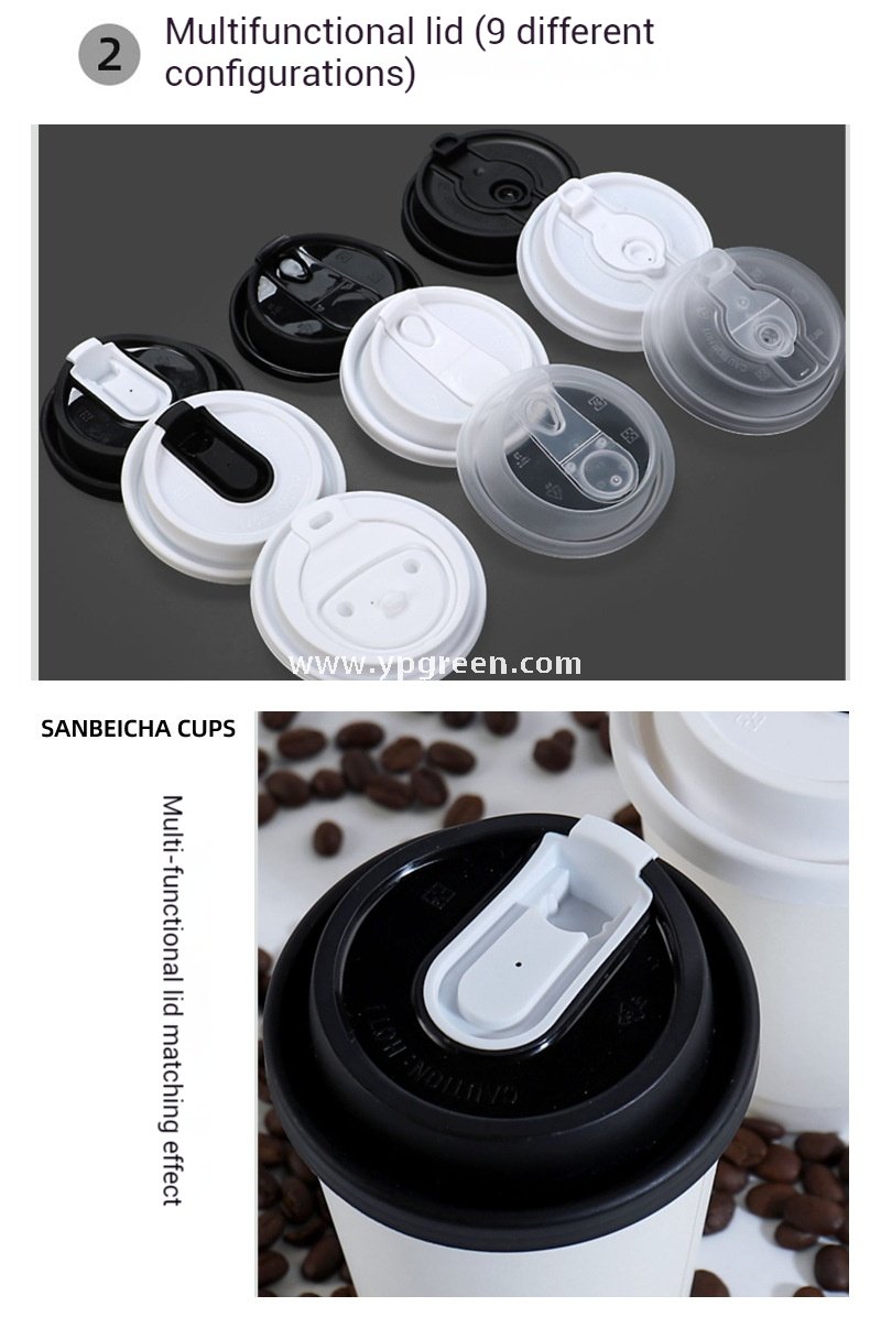 Thickened Hollow Double-Wall Paper Cup | Christmas Sticker Design | Inner Lamination Leak-Proof & Heat-Insulated Coffee Cup