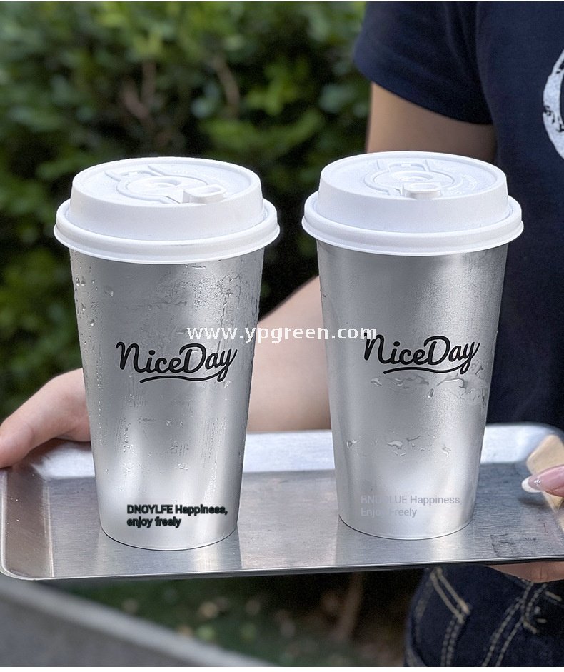 Silver Inner Film PP Injection Cup 500ml | Food-Grade 90mm Beverage Cup
