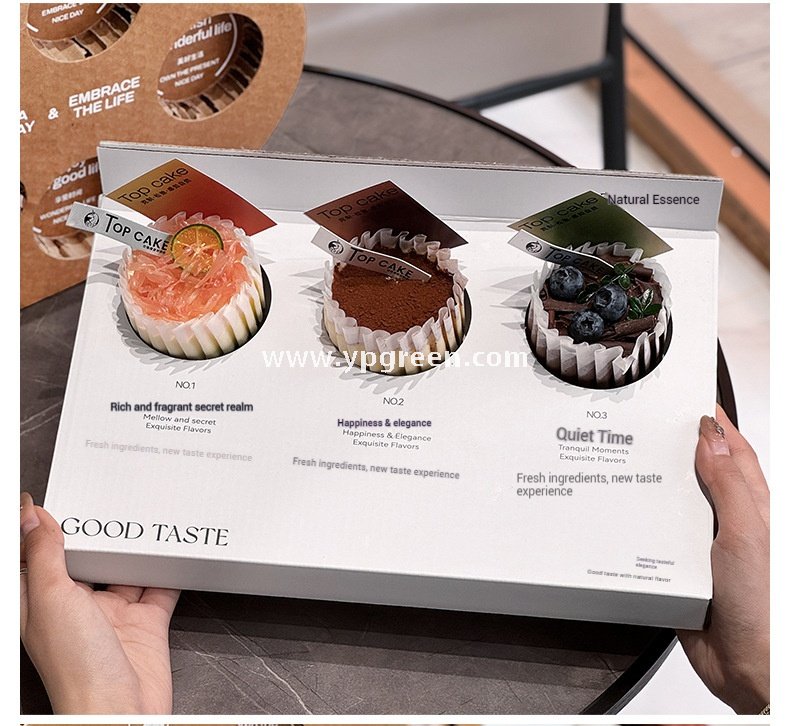 3-Pack Basque Cheesecake Cup Holder | Creative Dessert Paper Cup Tray for Cakes & Pastries