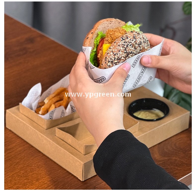 Kraft Hollow Paper Cups with Burger Combo Meal Box | Single Tray + Inner Box, Double Tray + Inner Boxes | Takeaway Food & Drink Packaging