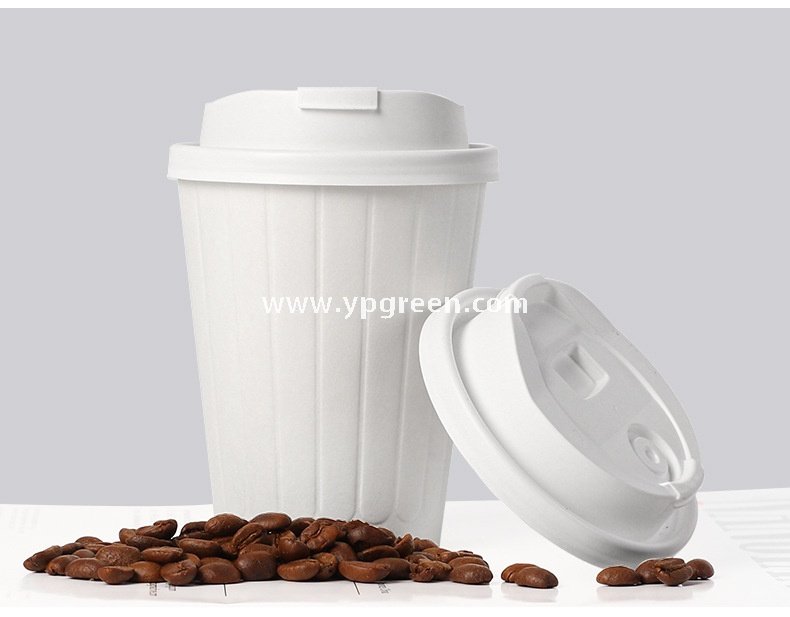 Embossed Stripe Double Wall Paper Cups | 280ml 380ml 400ml | Custom Logo, Thickened Food-Grade, Leak-Proof & Heat-Resistant