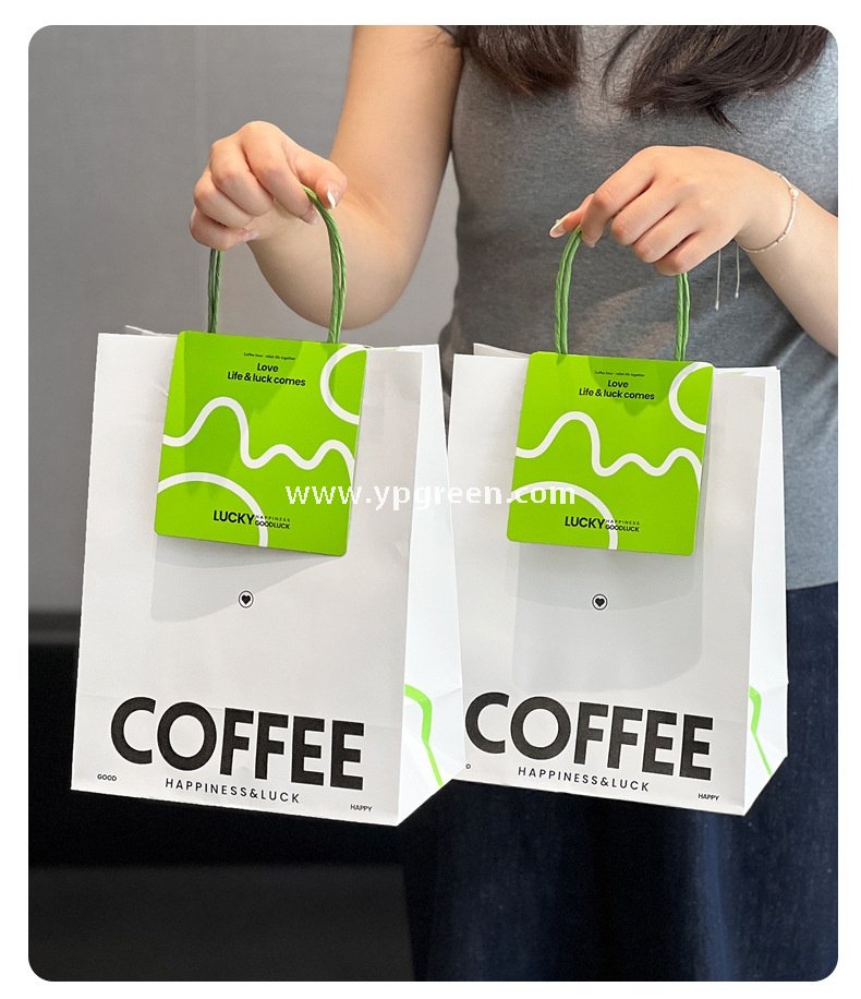 420ml Deep Embossed Coffee Cup with Fluorescent Green Lid + COFFEE Tote Bag – Double PE Lined Hot & Cold Cup Wholesale