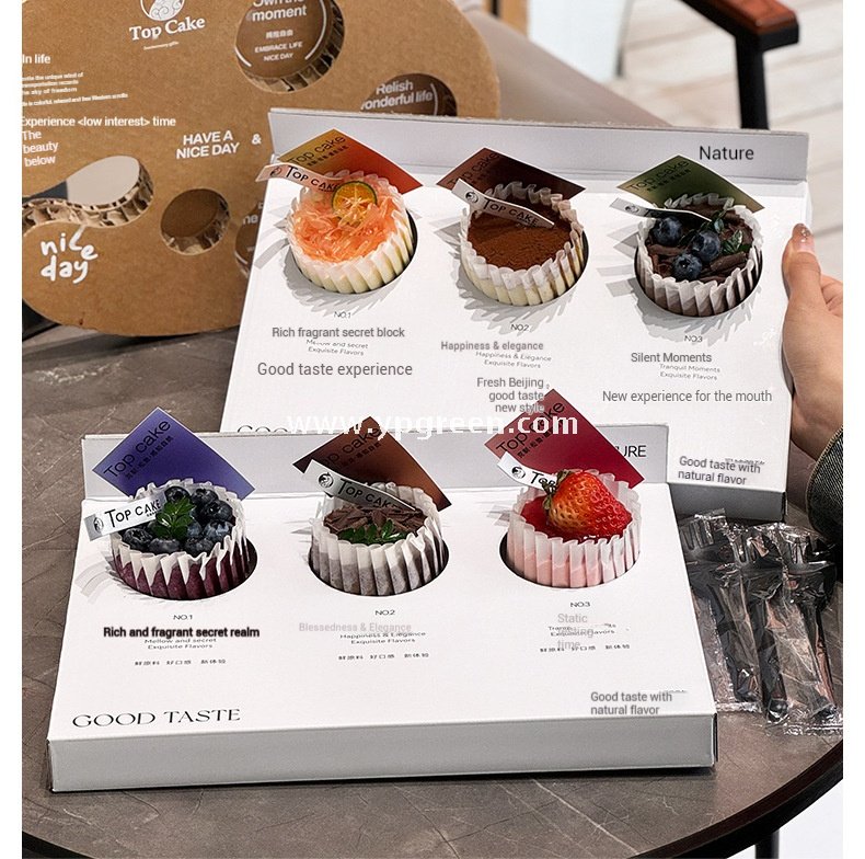 3-Pack Basque Cheesecake Cup Holder | Creative Dessert Paper Cup Tray for Cakes & Pastries