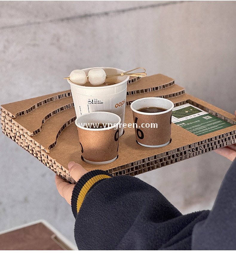 Trial Coffee Cup Stand & Cardboard Tray Combo | Exhibition & Sampling Cup Holder | Cat, Heart, Round, Square Designs