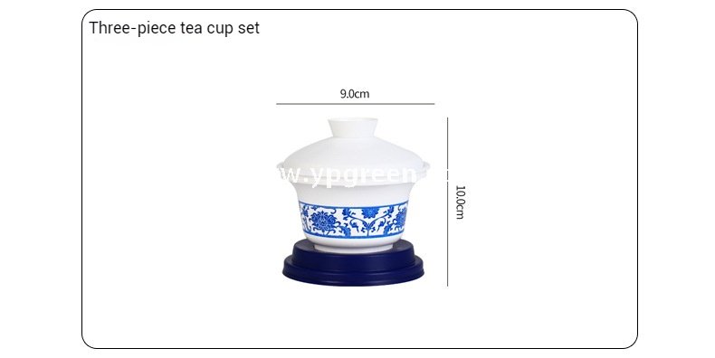 12oz/16oz/20oz Blue & White Porcelain Style Milk Tea Paper Cups with Insulated Non-Woven Aluminum Foil Bag