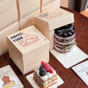 Wholesale Mini 4-Inch Cake Boxes for Cut Desserts, Canelé, and Basque French Pastries Takeout - Factory Outlet for Business